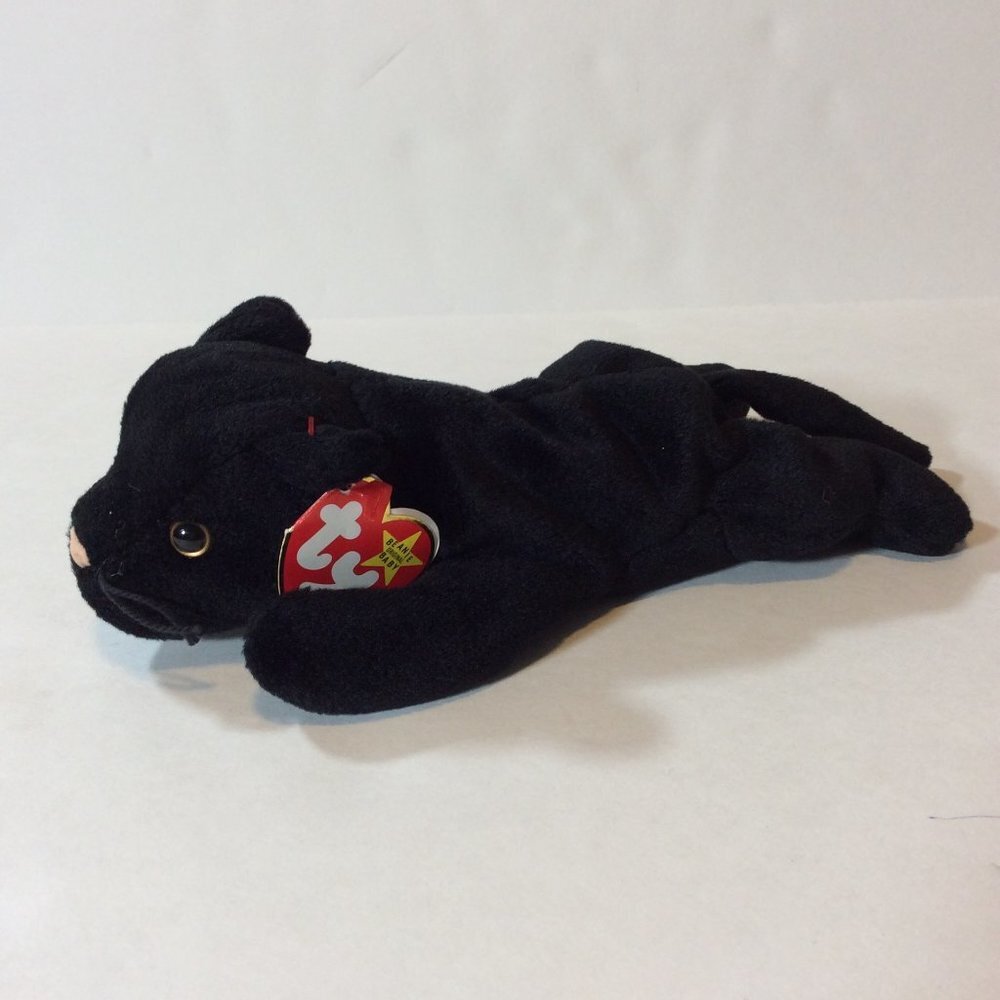 Ty Beanie Baby Velvet Black Panther Vintage - Picture 2 of 8